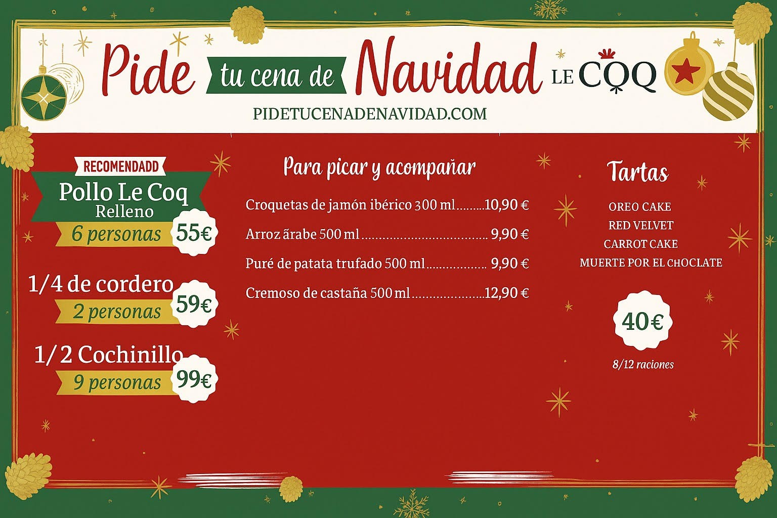 Pide tu Cena esta Navidad